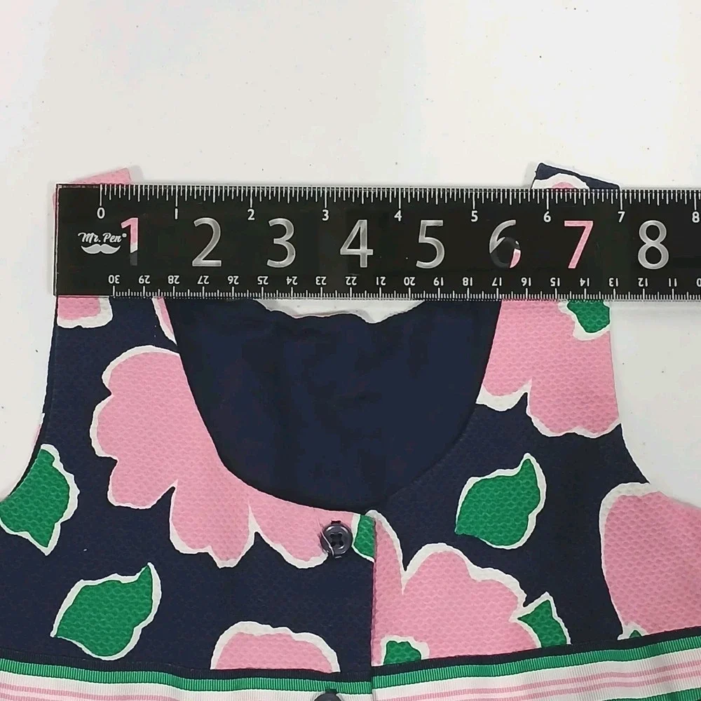 Janie and Jack Floral Seersucker Dress‎ 2T Navy Pink Coastal Preppy Sleeveless